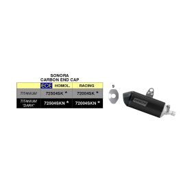 Échappement slip-on en titane noir ARROW avec embout pour Honda Africa Twin CRF 1100 L