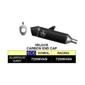 Échappement ARROW slip-on en aluminium noir pour Triumph Tiger 900