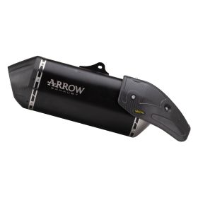 ARROW Slip-On Auspuff Dunkel Titan Sound mit Carby Endkappe für Aprilia Tuareg 660