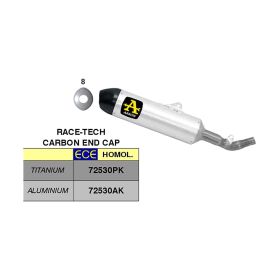 ARROW Rennsport Slip-On Auspuff Aluminium mit Endkappe für Honda CRF 450 L XR