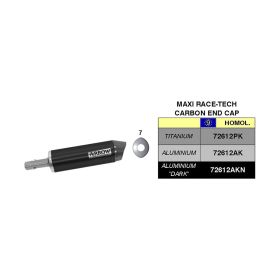 Marmitta slip-on ARROW maxi race-tech alluminio scuro e fondello per BMW F 650 gs