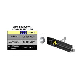 Silencieux ARROW slip-on maxi race-tech et embout pour Honda Africa Twin 1000 advsport