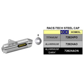 Race-Tech ARROW Aluminium-Auspuffkit mit Katalysatoranschluss für KTM 690 Enduro R
