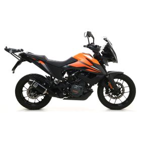 ARROW Indy Race Slip-On Auspuff Dunkel Aluminium mit Endkappe für KTM 390 Adventure