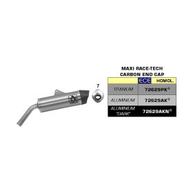Silencieux ARROW Slip-On Maxi Race-Tech en aluminium noir et embout pour BMW F 850 GS