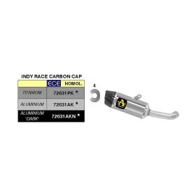 ARROW Indy Race Slip-On Auspuff Titan und Endkappe für Husqvarna Svartpilen Vitpilen 401