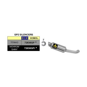 ARROW gp2 Slip-On-Auspuff für Husqvarna Svartpilen Vitpilen 125