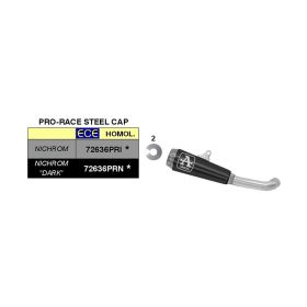 Marmitta slip-on ARROW pro-race nichrom scuro per Husqvarna Svartpilen / vitpilen 125