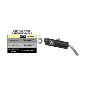 Marmitta slip-on ARROW maxi race-tech alluminio scuro e fondello per BMW F 750 gs