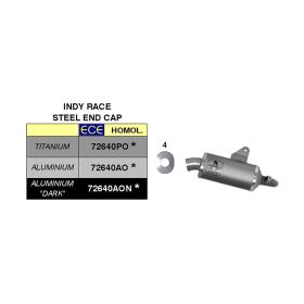 Marmitta slip-on ARROW indy-race in alluminio per Moto Morini X-cape 650