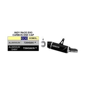 ARROW Indy Race Evo Slip-On Auspuff Dunkel Aluminium und Endkappe Honda XL 750 Transalp
