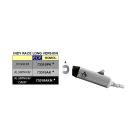 Silencieux ARROW race-tech en aluminium avec embout en carbone pour Honda Forza 750