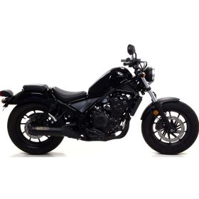 Silencieux ARROW slip-on Rebel avec embout en aluminium noir pour Honda CMX 500 Rebel