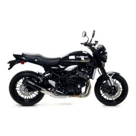 Marmitta slip-on ARROW rebel con fondello in alluminio scuro per Kawasaki Z 900 rs