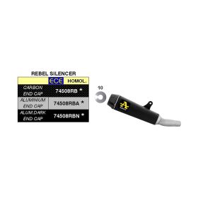 Échappement ARROW rebel slip-on avec embout en carbone pour Brixton Crossfire 500 x