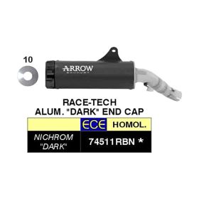 Échappement ARROW rebel slip-on avec embout en aluminium noir pour Honda CMX 1100 Rebel