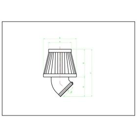 ATHENA conical air filter 100x61x30 45°