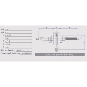 ATHENA Kurbelwellenhub 41,40 Stift 12 81,50 mm für Kymco
