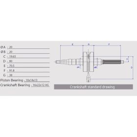 ATHENA Rennkurbelwelle Hub 39,30 Stift 10 91,80 mm für PGO Big Max 2T