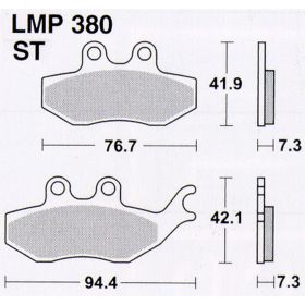MOTORRAD BREMSBELäGE AP RACING LMP380