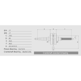 ATHENA Rennkurbelwelle 12' Stift