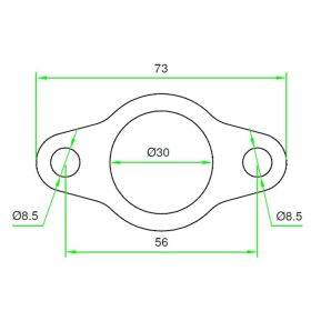 ATHENA Auspuffdichtung Interachse 56mm D.8.5 für Piaggio