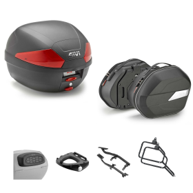 Kit GIVI bauletto B29 borsa WL900B nero rosso 29/25L per SUZUKI DL V STROM