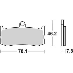 Paire de plaquettes de frein SBS composé fritté 864RST pour TRIUMPH