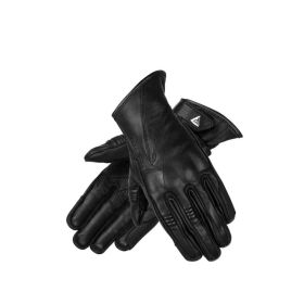 Gants de moto pour femmes en cuir noir REBELHORN RUNNER