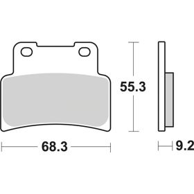 SBS Brake Pads Pair Sintered Compound 844RST