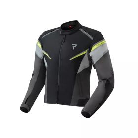 Veste de moto pour homme REBELHORN Park Noir/Gris/Jaune Fluo