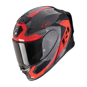 Casco integrale Scorpion EXO-R1 EVO CARBON AIR Propel nero rosso