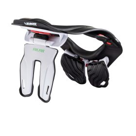 Protezione collo moto LEATT 5.5 nero bianco certificazione CE