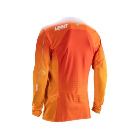 Maillot motocross LEATT Moto 5.5 UltraWeld orange blanc filet élastique