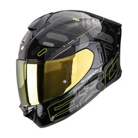 Casco integrale Scorpion EXO-530 AIR Fond nero giallo fluo