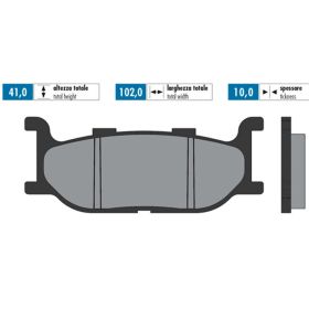 POLINI ORIGINAL brake pads pair 41x102x10 mm