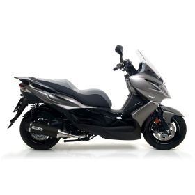 Silencieux urbain ARROW slip-on en aluminium noir avec embout noir pour Kawasaki J 300