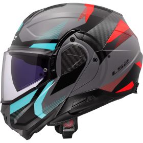 Casque Modulaire Reversible LS2 FF910 ADVANT II Triple Nardo Gris Bleu Rouge