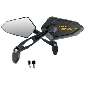 Schwarzes Street Mirror Paar mit Gold BENELLI TRK 702 TRK 702 X Logo
