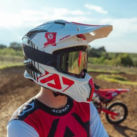 Crosshelm ACERBIS Airstrike-C weiss/rot