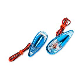 Coppia Frecce Universali Adesive STR8 Fender Blu Trasparente