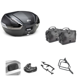 GIVI V47 TECH Top Case Kit CORIUM Carbon/Tinted 47/13L for YAMAHA MT09