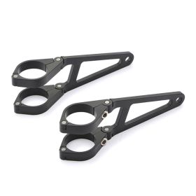 Supporto lampada DAYTONA 35mm lungo alluminio nero