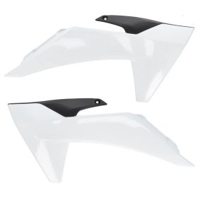 White/Black ACERBIS Radiator Side Panels for KTM SX 65