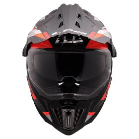 Casco Enduro Dual Road LS2 MX701 EXPLORER CARBON Frontier II Arancio Lucido