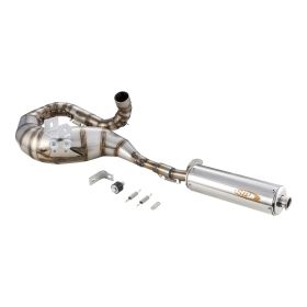 SIP PERFORMANCE 2.0 Rennsportauspuff Edelstahl Silberkappe 200cc für Vespa 200 Rally
