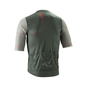 Maillot LEATT Endurance 6.0 VTT Vert Menthe UPF 50 360° Stretch 3 Poches