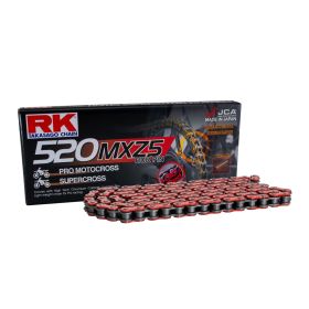 Kit transmission à chaîne MXZ5 RK rouge 116 maillons 520 pignon noir 50z pignon 15z