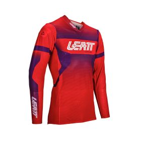Maillot motocross LEATT Moto 5.5 UltraWeld Sunburn rouge violet filet élastique