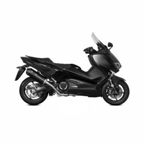 MIVV Schwarzes Oval Komplettauspuff mit Carbon-Endkappe für YAMAHA T-Max 530
